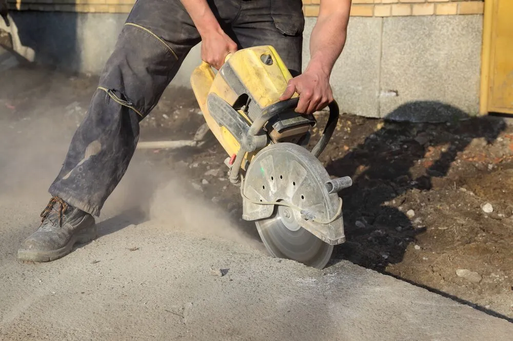 Concrete slab cutting for commercial build-out utility and renovation work