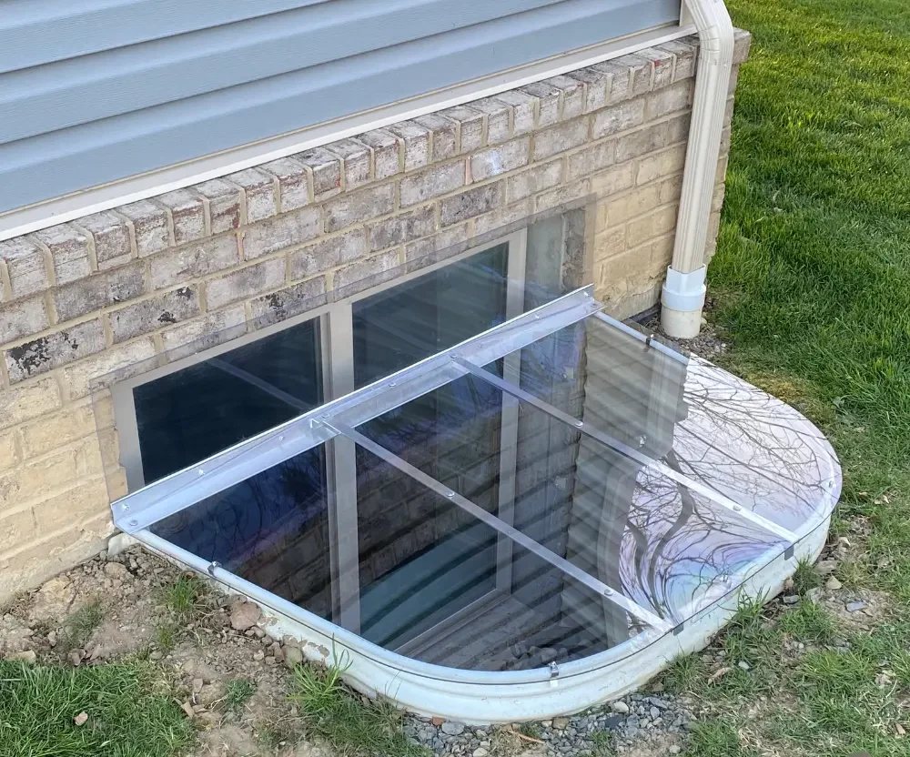 Egress window well installation in Alexandria City Virginia