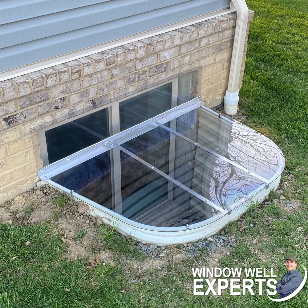 Egress window well installation in Alexandria City Virginia
