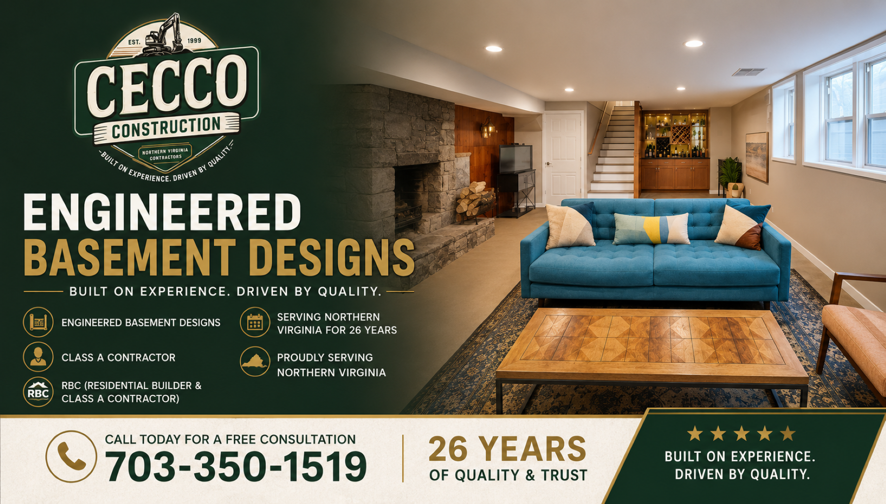 cecco construction basement remodeling northern virginia