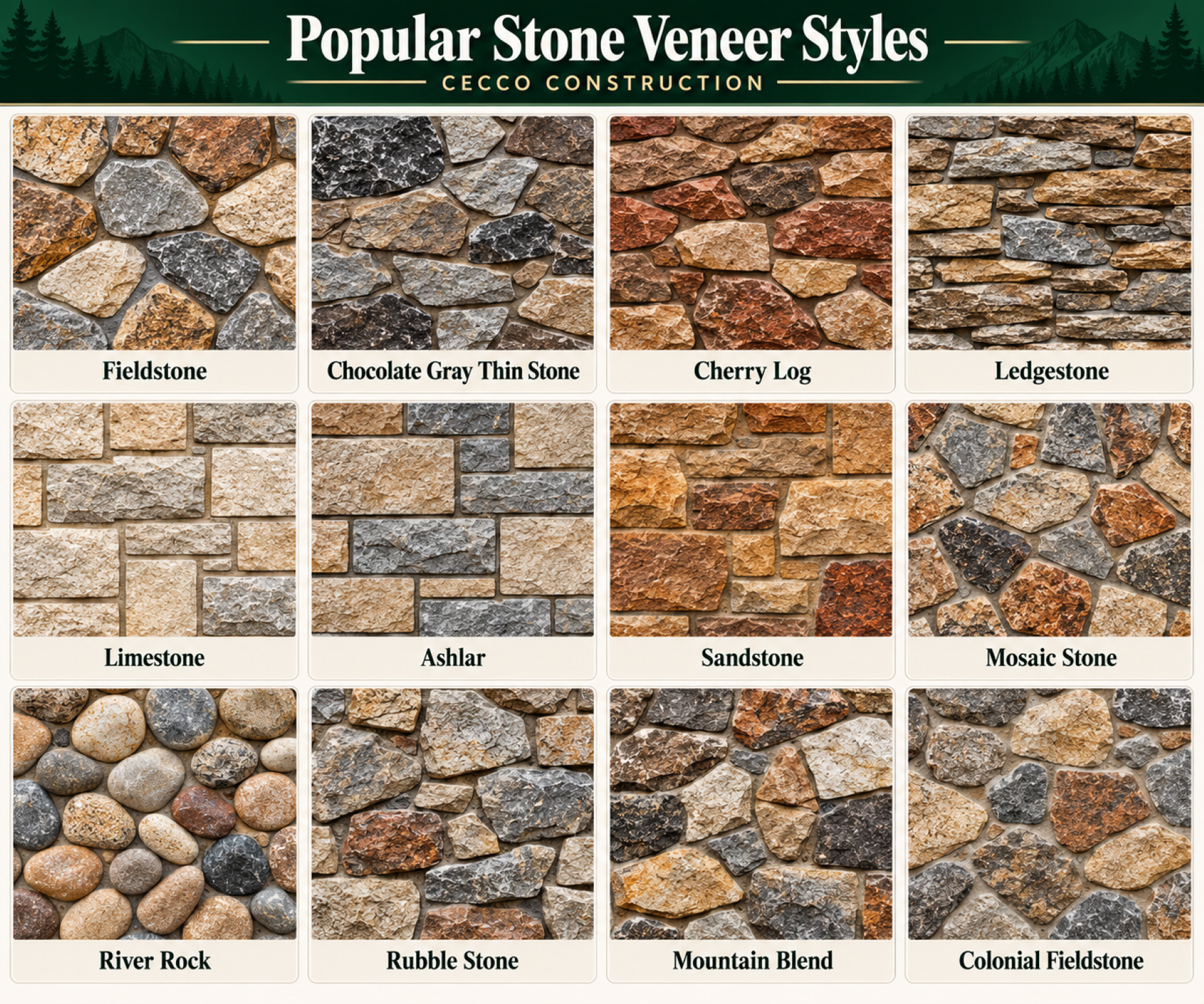 natural stone veneer styles northern virginia cecco construction